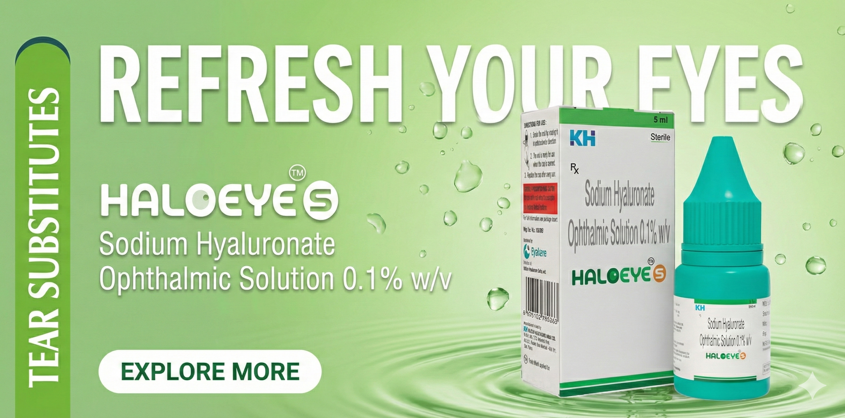 Haloeye Ultra Sodium Hyaluronate Eye Drops for Dry Eyes